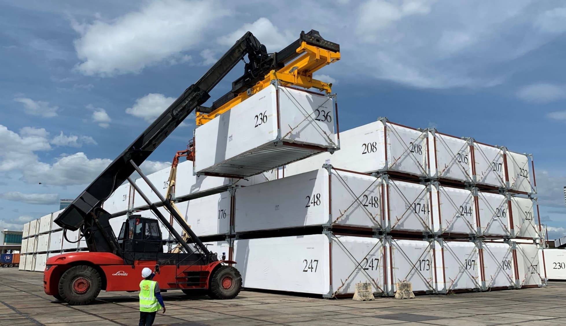 System for lifting and handling of modules